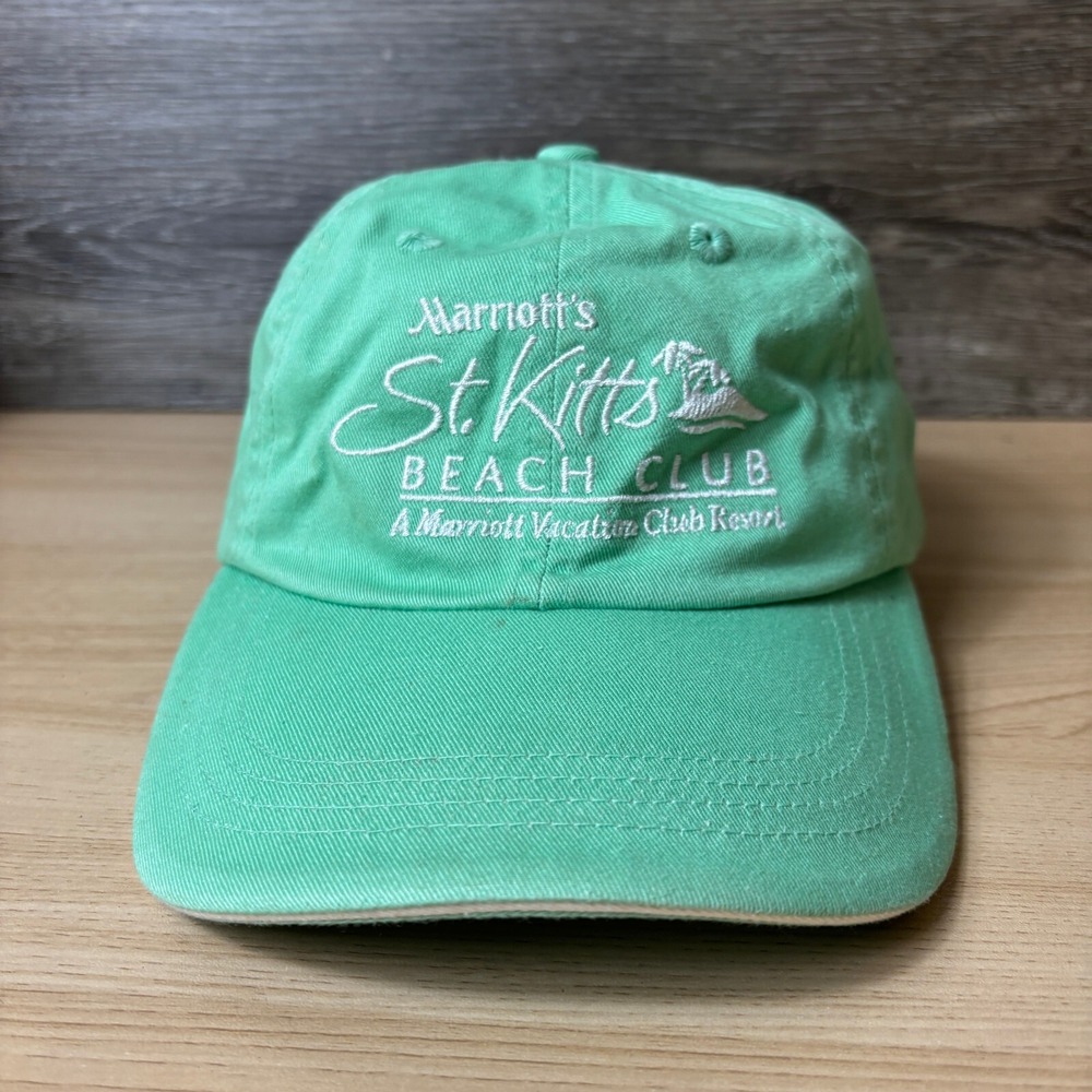 St Kitts Beach Club Hat Cap Strap‎ Back Womens Green Marriott Adjustable